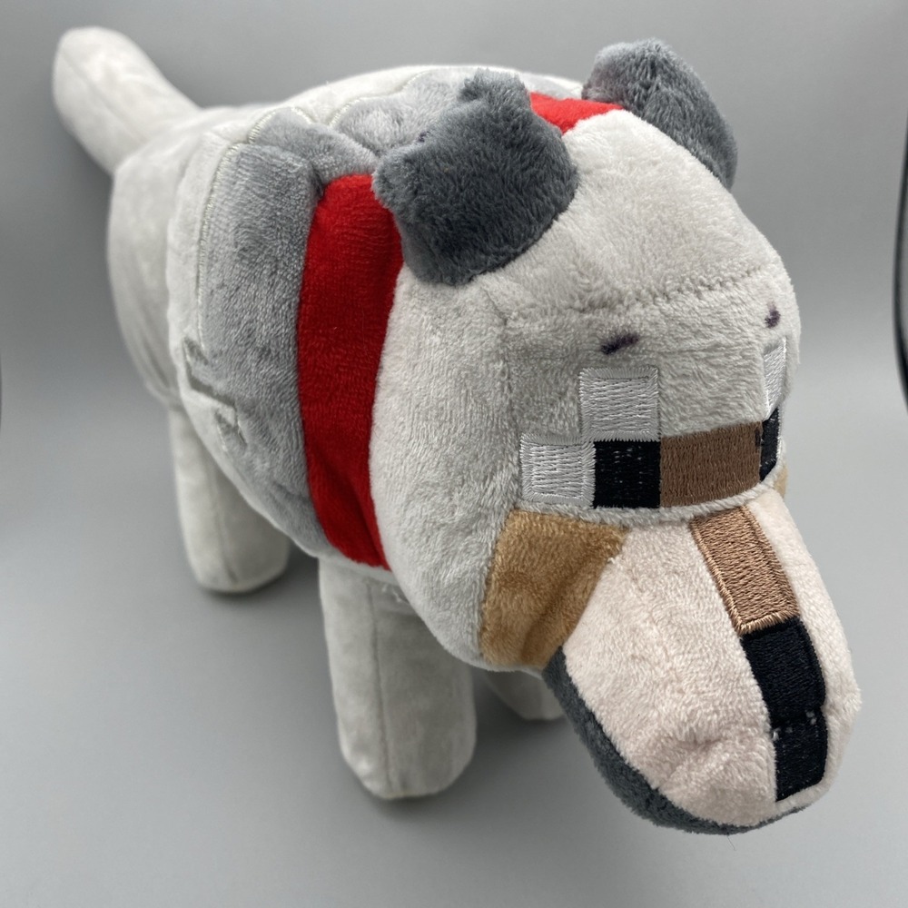 Minecraft‎ Wolf Mojang Jinx Official Licensed 2017 Grey Minecraft Wolf Plush